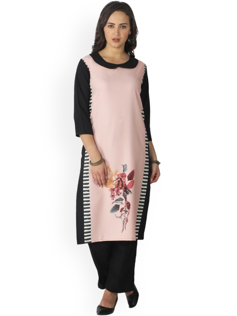 

Sangria Women Pink Floral Printed Floral Kurta