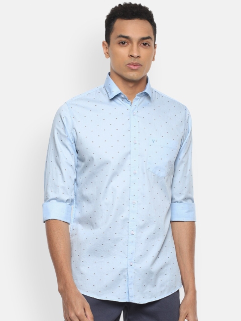 

Van Heusen Sport Men Sea Green Printed Slim Fit Casual Shirt