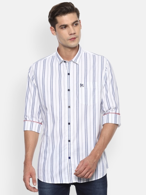 

Van Heusen Sport Men White Striped Slim Fit Casual Shirt