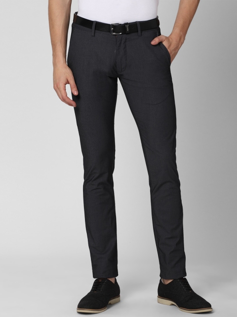 

Peter England Casuals Men Black Solid Skinny Fit Trousers