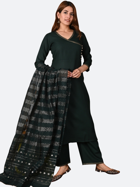 

KALINI Women Green Ethnic Motifs Kurta with Palazzos & Dupatta