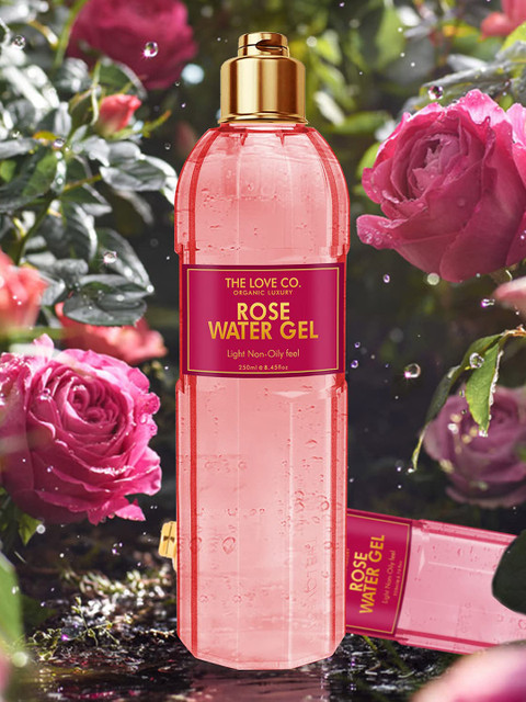

THE LOVE CO. Organic Rose Water Non-Oily Gel 250 ml, White