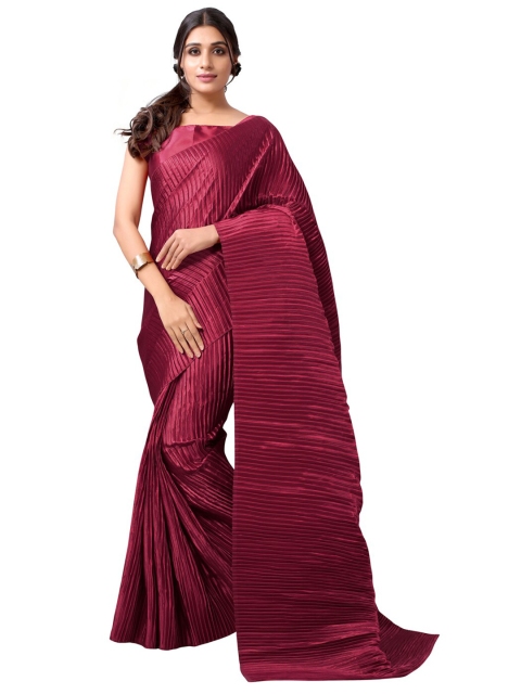 

KALINI Maroon Satin Saree