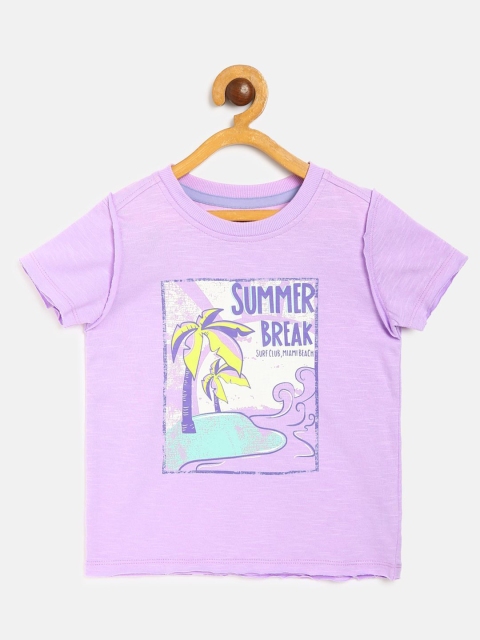 

MINI KLUB Boys Purple Printed Organic Cotton T-shirt