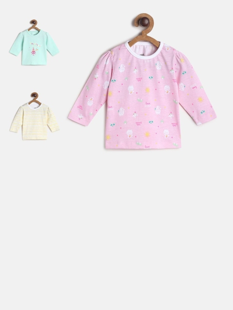 

MINI KLUB Pack Of 3 Printed Top, Pink