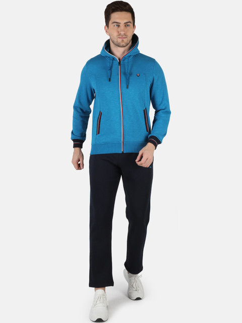 

Monte Carlo Men Navy Blue Cotton Blend Solid Tracksuit