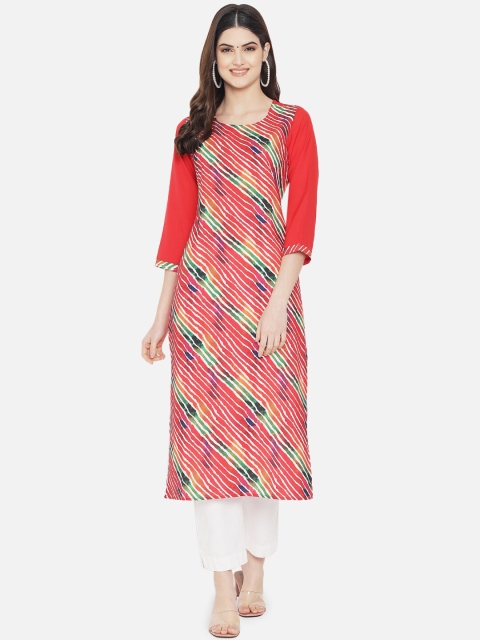 

KALINI Woman Pack of 2 Multicoloured Ethnic Motifs Printed Crepe Kurta, Multi