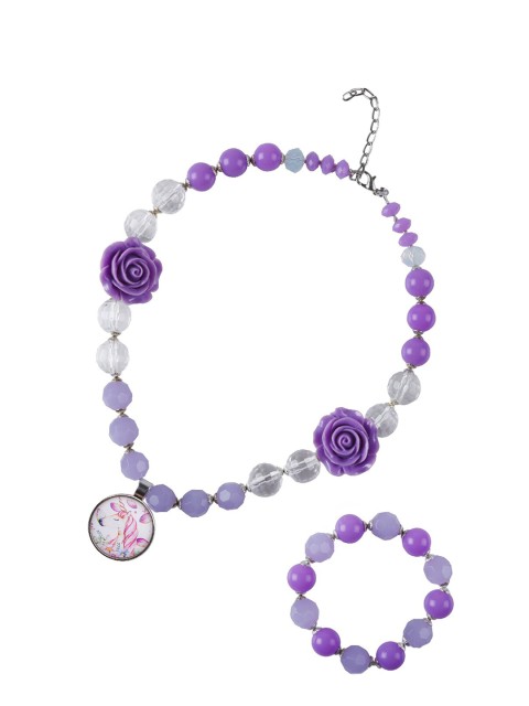 

Arendelle Purple & White Jewellery Set