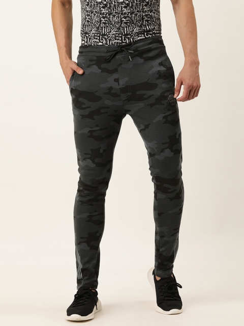 

Proline Active Men Grey & Black Camouflage Printed Track Pants