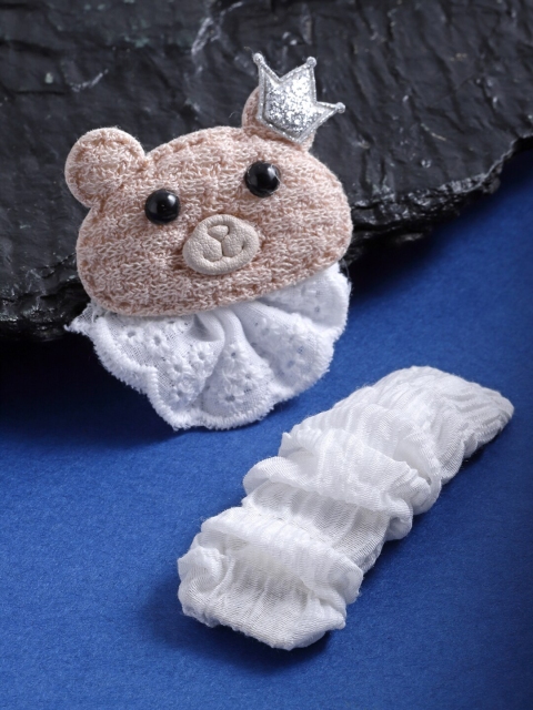 

Stoln Girls Pink & White Set of 2 Embellished Claw Clip