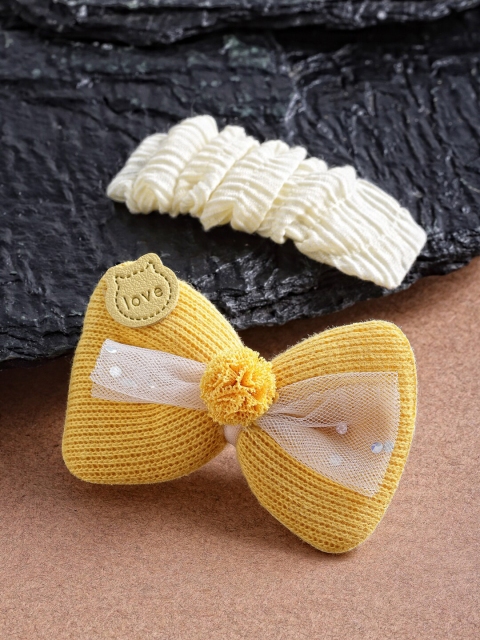 

Stoln Girls Yellow & Off White Set of 2 Hair Accessory Set