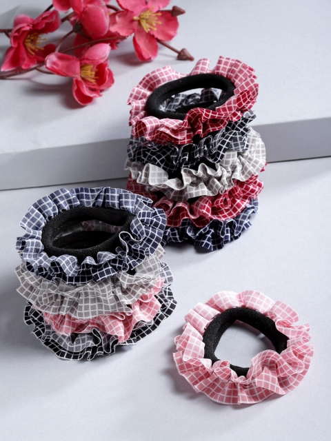 

Stoln Girls Red & Black Fabric Ponytail Holders