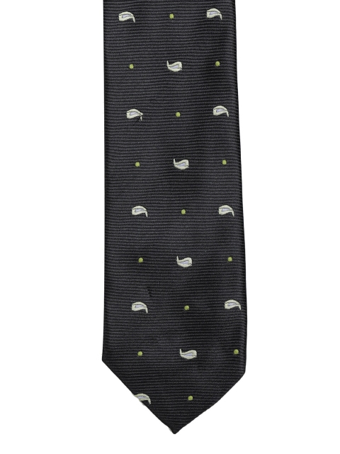 

ELLIS Men Black & White Printed Skinny Tie