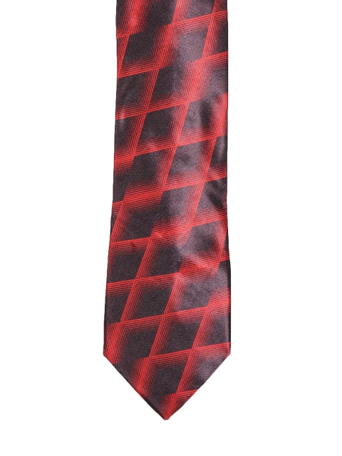 

ELLIS Men Red & Black Printed Broad Tie