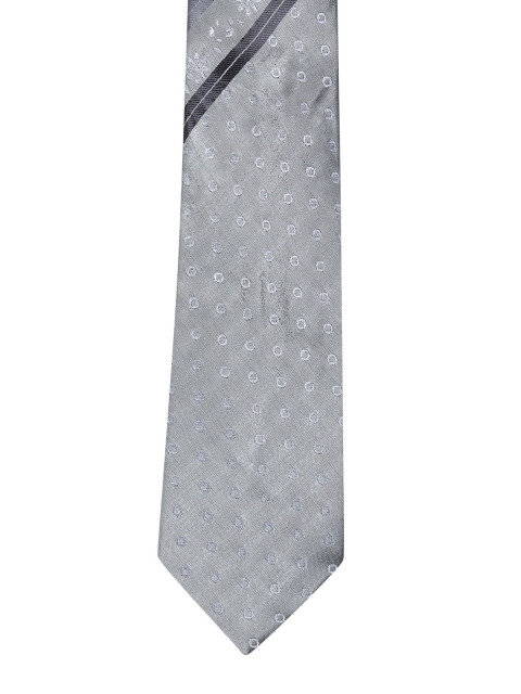 

ELLIS Men Grey Woven Design Broad Tie