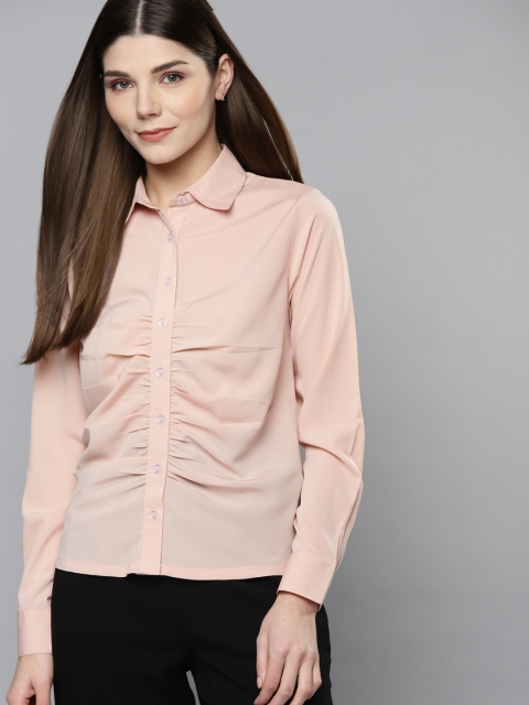 

VividArtsy Women Peach-Coloured Casual Shirt