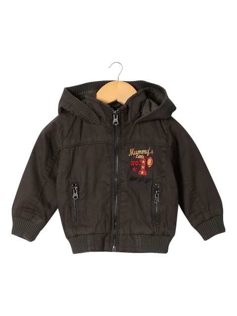 

Donuts Boys Green Hooded Bomber with Patchwork Jacket