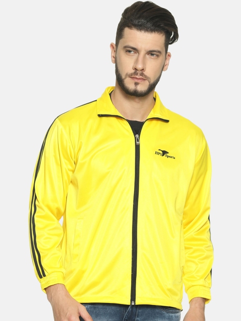 

HPS Sports Men Yellow Solid Lightweight Running Sporty Jacket