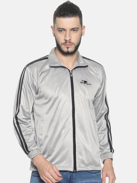 

HPS Sports Men Grey Solid Lightweight Running Sporty Jacket