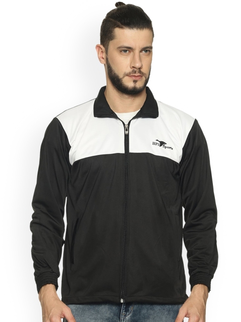 

HPS Sports Men White Colourblocked Lightweight Crop Running Sporty Jacket