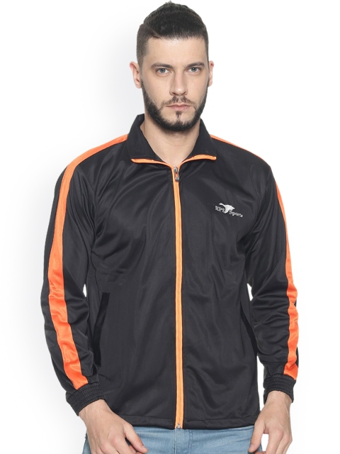 

HPS Sports Men Black Lightweight Crop Running Sporty Jacket