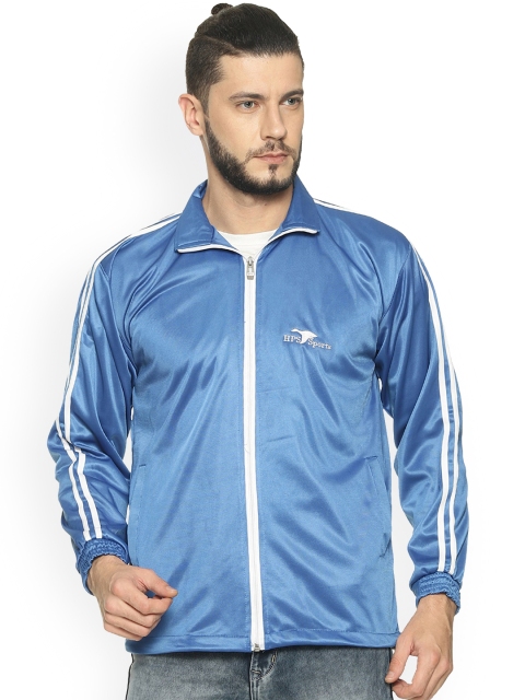 

HPS Sports Men Blue Lightweight Crop Running Sporty Jacket