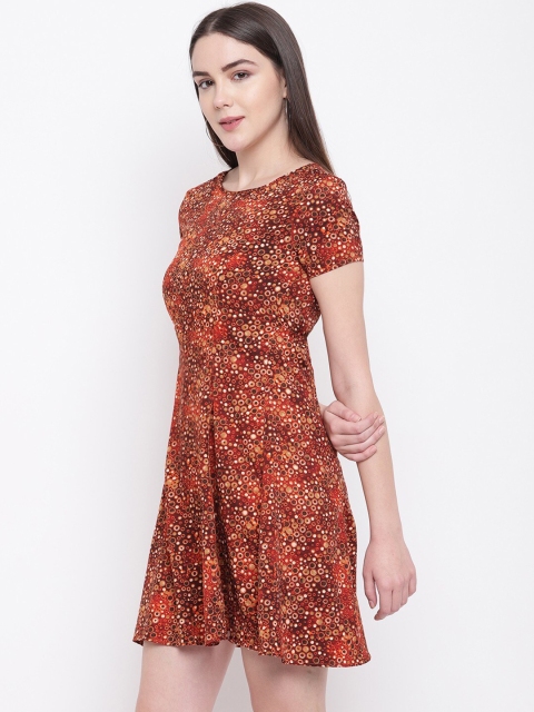 

RIVI Multicoloured Floral Crepe Dress, Multi