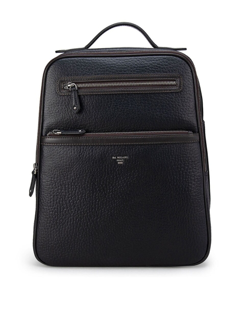 

Da Milano Unisex Black Solid Backpack