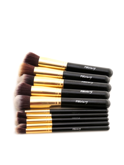 

Foolzy Professional Makeup Brushes - Set of 10 - Black