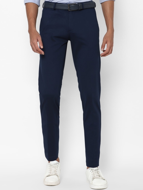 

Allen Solly Men Navy Blue Slim Fit Trousers