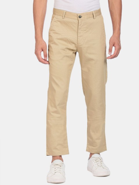 

Arrow Men Beige Regular Fit Trousers