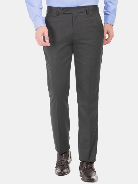 

Excalibur Men Brown Solid Slim Fit Formal Trousers