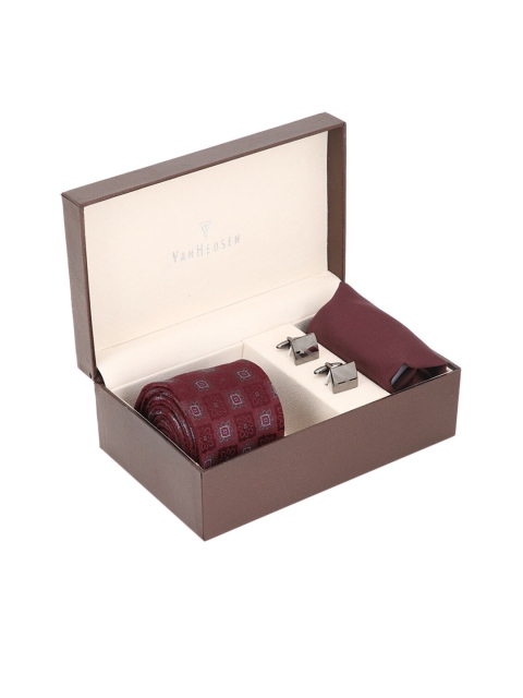 

Van Heusen Men Maroon & Blue Accessory Gift Set
