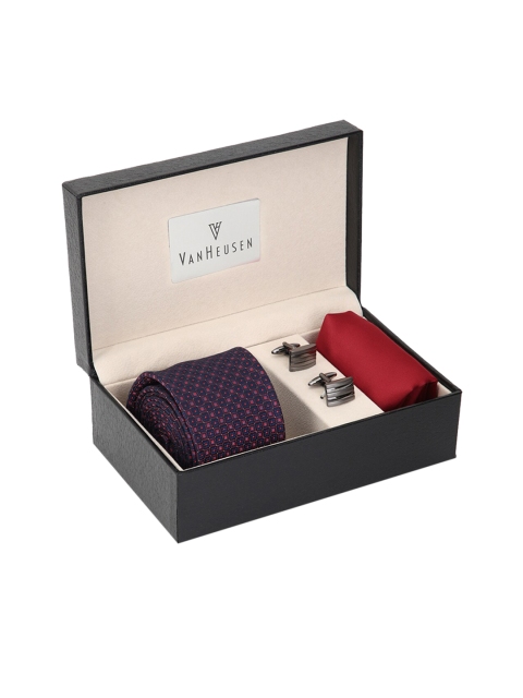 

Van Heusen Men Navy Blue & Red Accessory Gift Set