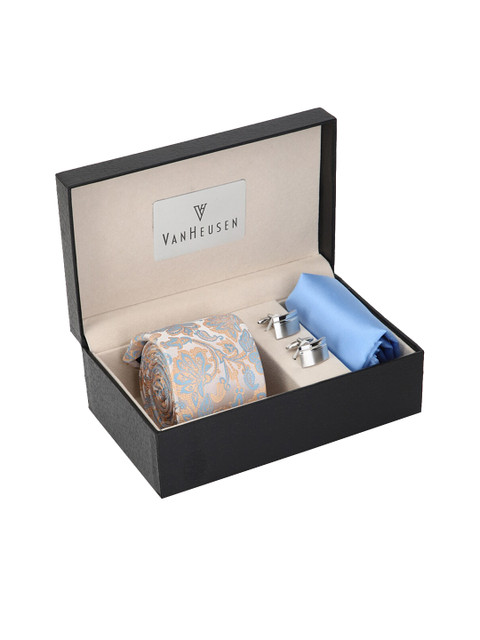 

Van Heusen Men Yellow & Blue Accessory Gift Set