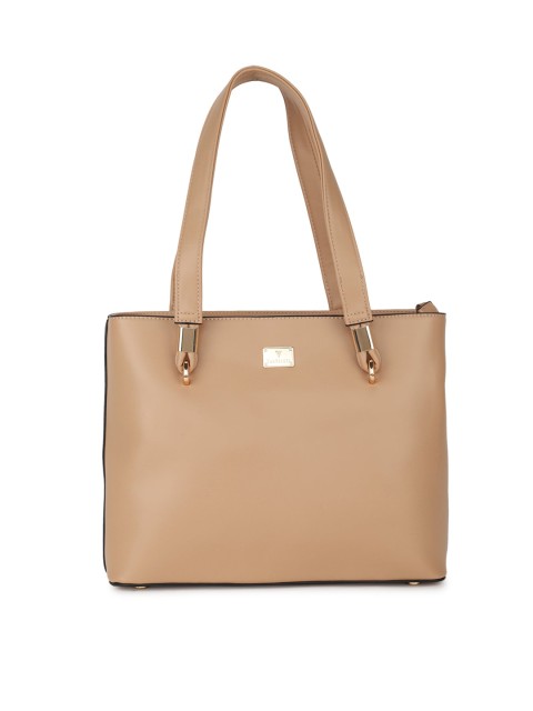 

Van Heusen Woman Beige PU Structured Handheld Bag