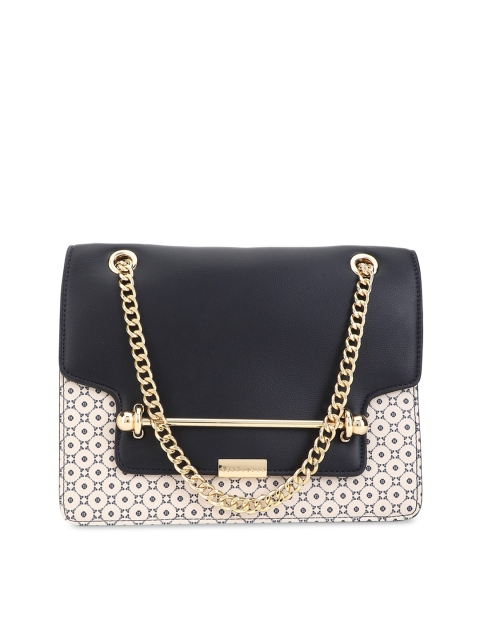 

Van Heusen Woman Black Printed PU Structured Sling Bag