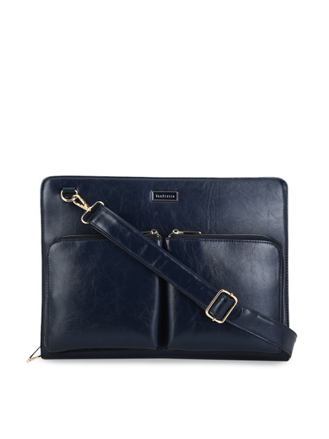 

Van Heusen Woman Navy Blue PU Structured Sling Bag