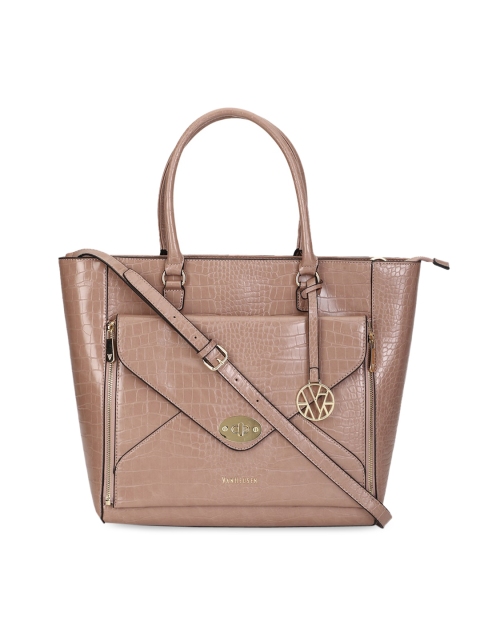 

Van Heusen Woman Women Brown Textured PU Swagger Handheld Bag