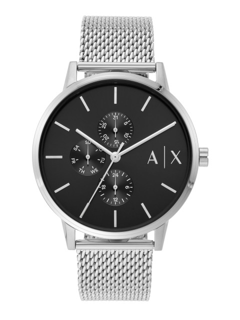 

Armani Exchange Men Black & Silver-Toned Cayde Analogue Watch AX2714IT