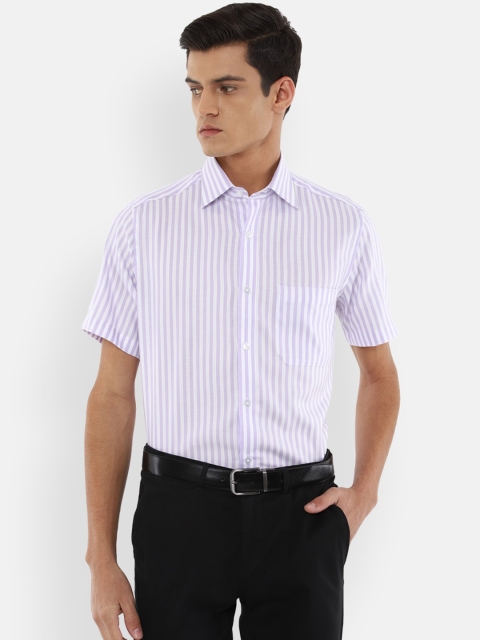 

Louis Philippe Men Purple Striped Regular Fit Formal Shirt