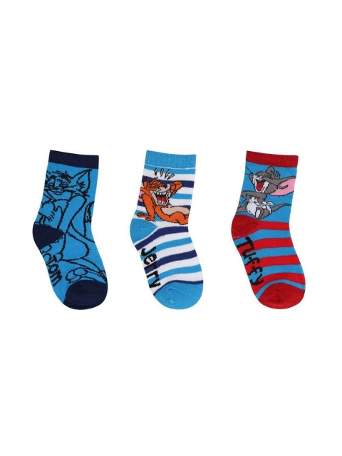 

Disney Boys Blue & Red Pack Of 3 Tom & Jerry Boys Socks