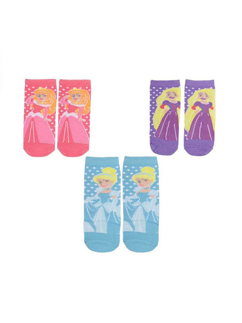 

Disney Girls Pack Of 3 Patterned Ankle-Length Socks, Purple