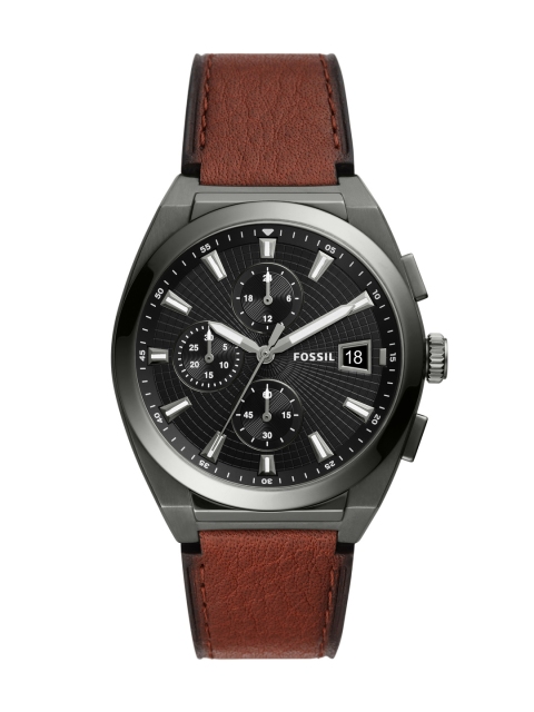 

Fossil Men Black Everett Analogue Chronograph Watch FS5799IT