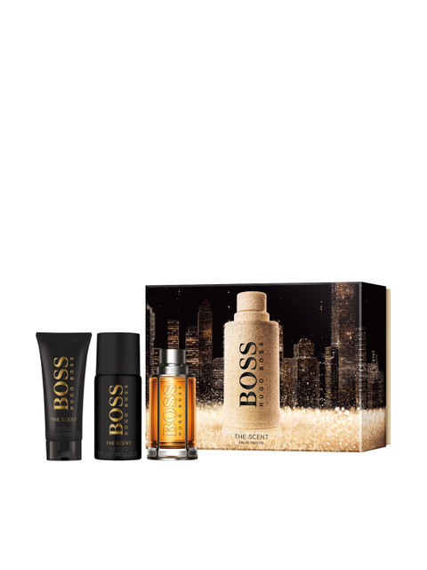 

BOSS Men The Scent For Him Giftset Eau de Toilette 100ML and DEO 150ML and Shower Gel 100ML, Transparent