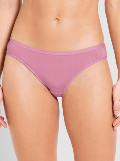 

Jockey Women Pink Solid Low-Rise Bikini Briefs 1806-0105