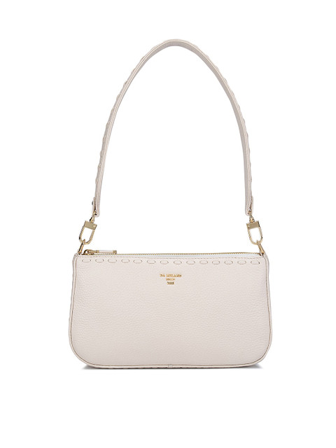 

Da Milano Women White Textured Leather Structured Shoulder Bag