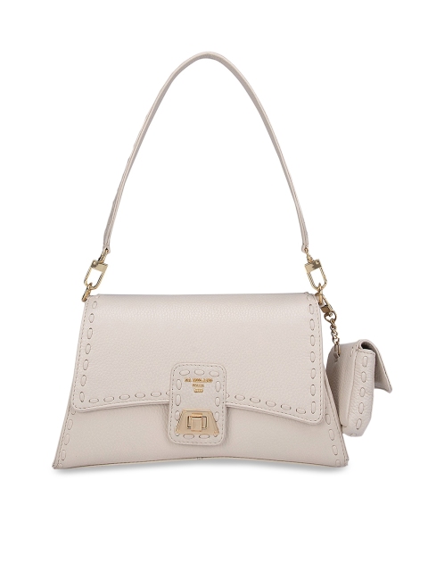

Da Milano Woman White Leather Structured Sling Bag