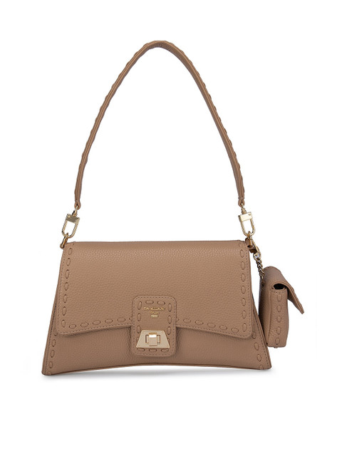 

Da Milano Beige Structured Sling Bag