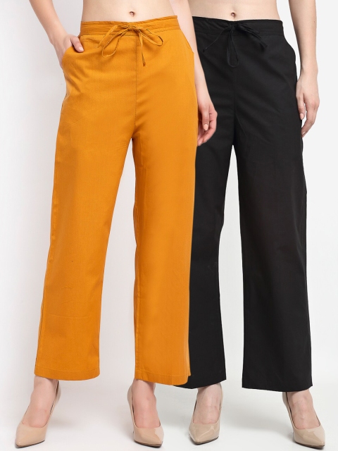 

GRACIT Women Black Loose Fit Trousers